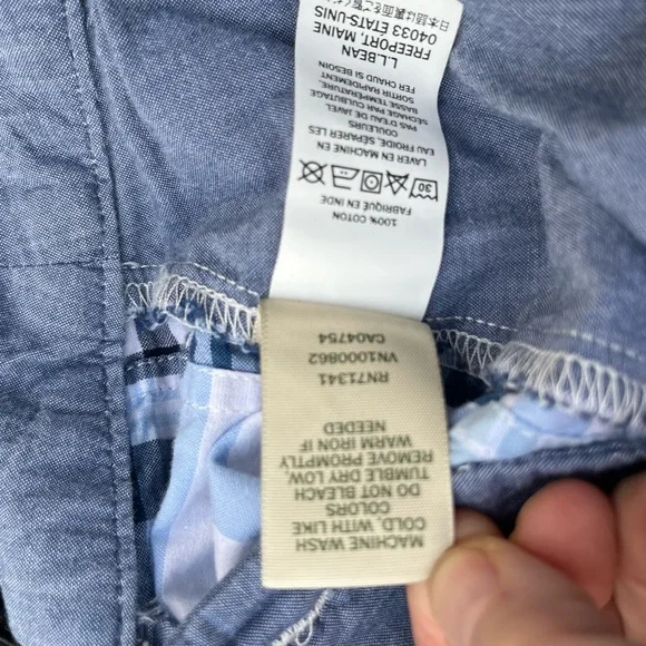 L.L. Bean Favorite Fit Patchwork Checkered Madras Cotton Preppy Shorts - 14 - Picture 10 of 10